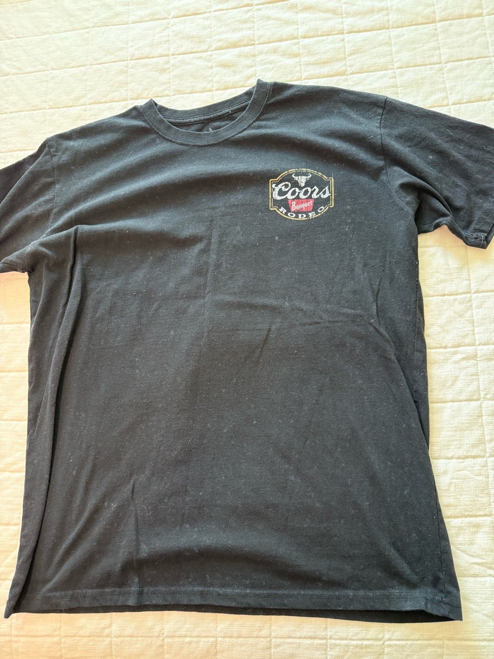 Coors Rodeo Logo Short-Sleeve Tee - Men's Black Crewneck